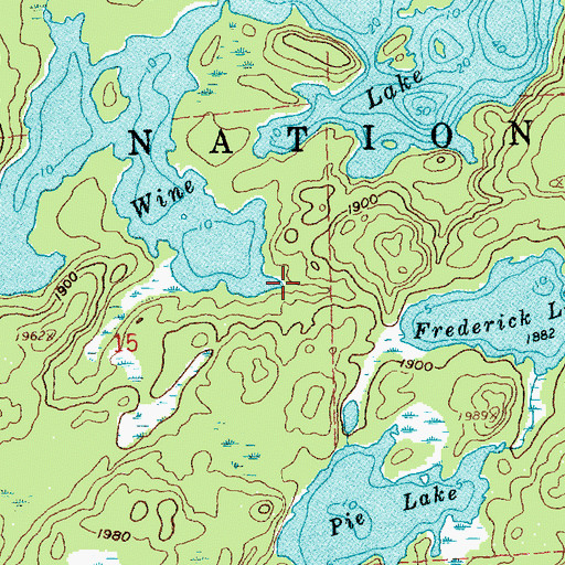 Topographic Map of Wine Lake, MN