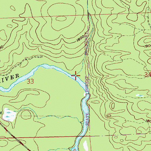 Topographic Map of Woodpile Creek, MN