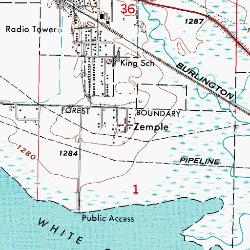 Topographic Map of Zemple, MN