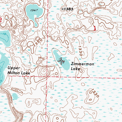Topographic Map of Zimmerman Lake, MN