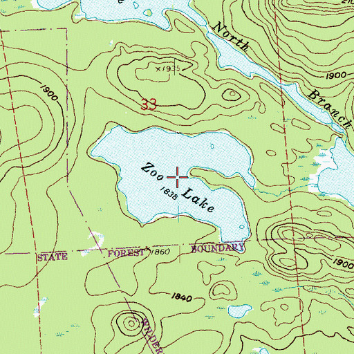 Topographic Map of Zoo Lake, MN