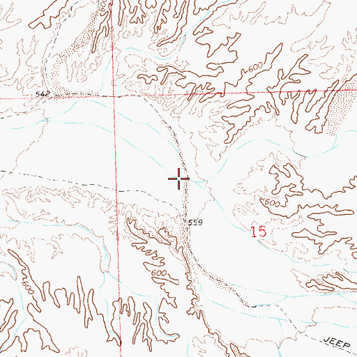 Topographic Map of Kaiser Wash, AZ