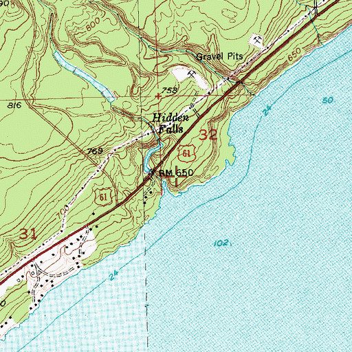 Topographic Map of Temperance River State Park, MN