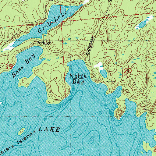 Topographic Map of North Bay, MN