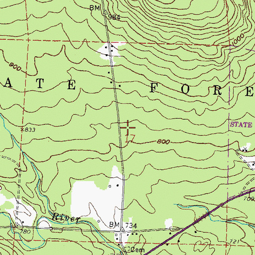Topographic Map of Hovland Recreation Site, MN
