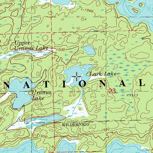 Topographic Map of Lark Lake, MN