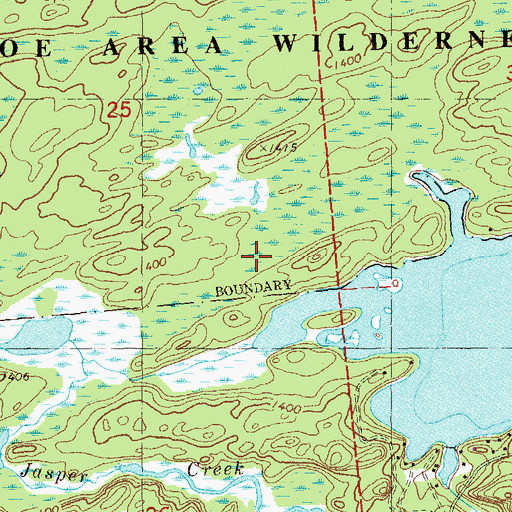 Topographic Map of Jasper Creek, MN