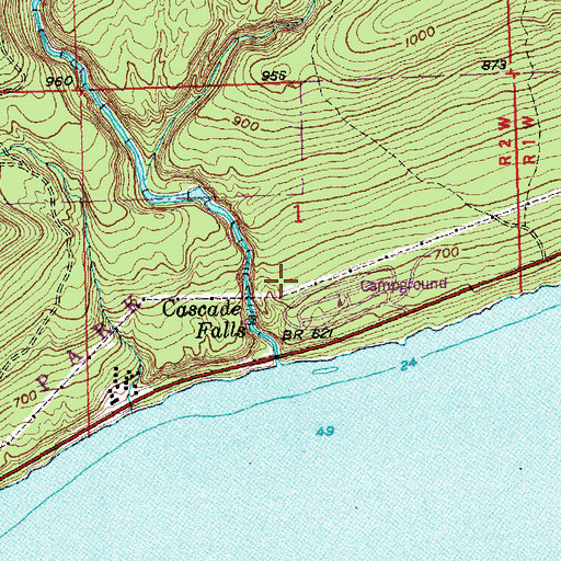 Topographic Map of Cascade River State Park Recreation Site, MN