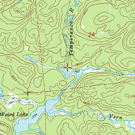 Topographic Map of Temperance River, MN