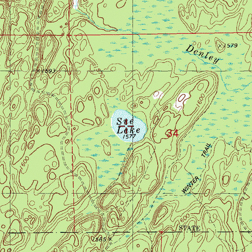 Topographic Map of Sun Lake, MN