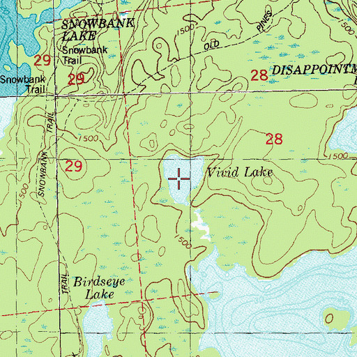 Topographic Map of Vivid Lake, MN