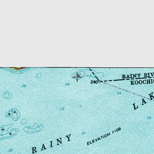 Topographic Map of Bald Rock Light, MN