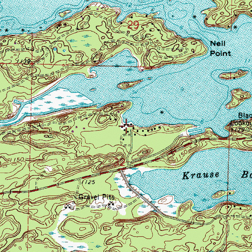 Topographic Map of Thunderbird Resort, MN