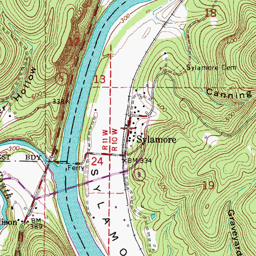 Topographic Map of Sylamore Baptist Church, AR