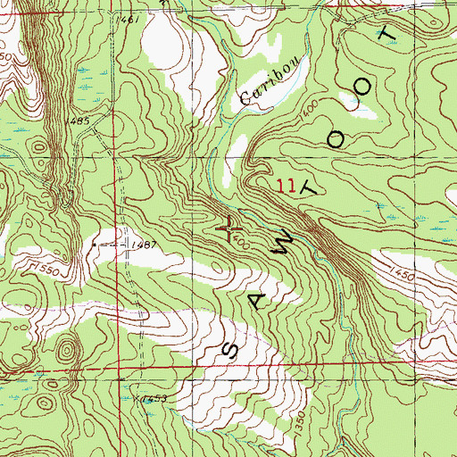 Topographic Map of Martin Creek, MN