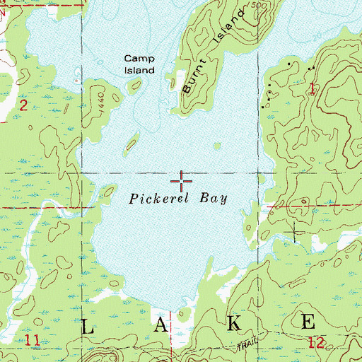 Topographic Map of Pickerel Bay, MN