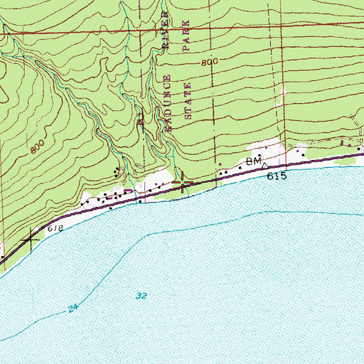 Topographic Map of Kadunce Wayside Recreation Site, MN