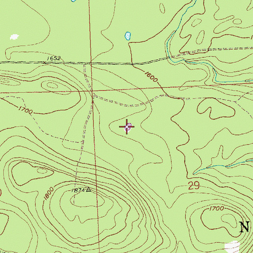 Topographic Map of Cook County Landfill, MN
