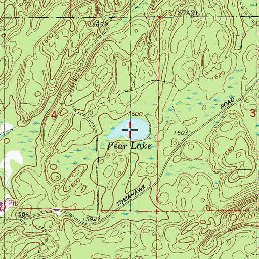 Topographic Map of Pear Lake, MN