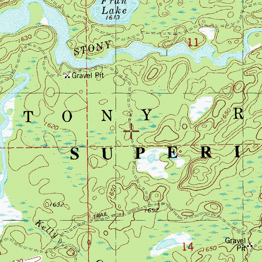 Topographic Map of Happy Wanderer, MN