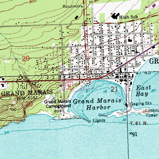Topographic Map of Gunflint District Ranger Station, MN