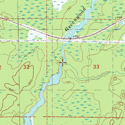 Topographic Map of Stockade Creek, MN