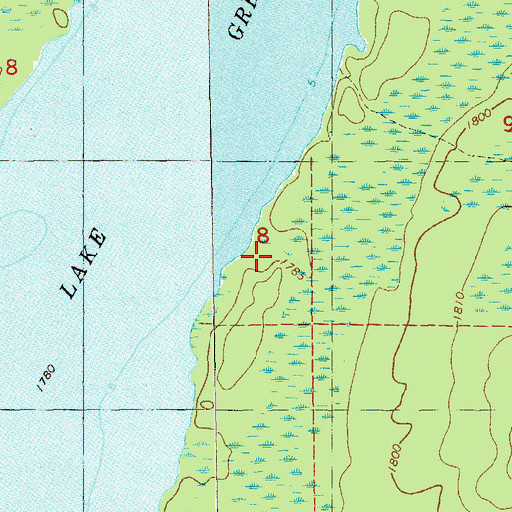 Topographic Map of Rocky Shores Campground, MN