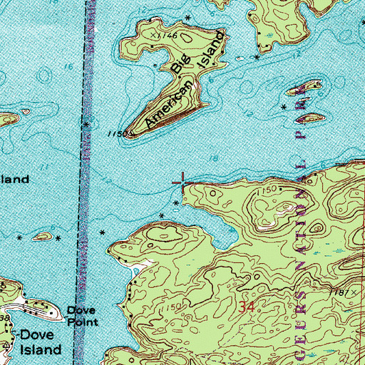 Topographic Map of Springers Point, MN