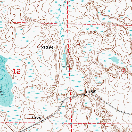 Topographic Map of Jingo Lake Impoundment, MN