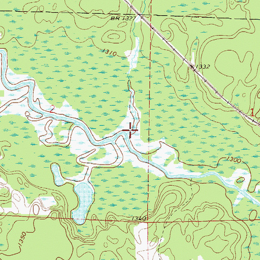 Topographic Map of McCackron Brook, MN