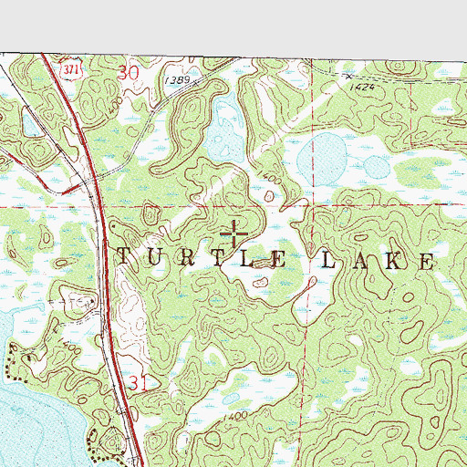 Topographic Map of Woodtick Number Two Impoundment, MN
