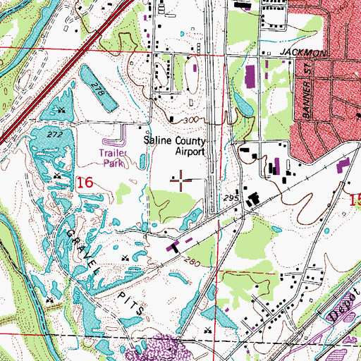 Topographic Map of Bernard W Holland Park, AR