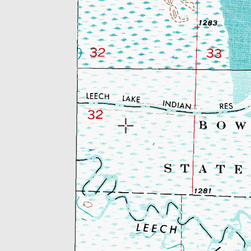 Topographic Map of Mud Goose Lake Wildlife Management Area, MN