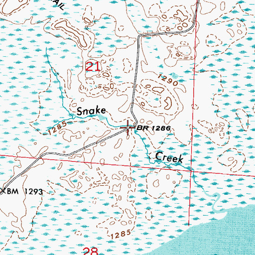 Topographic Map of Snake Brook Impoundment, MN
