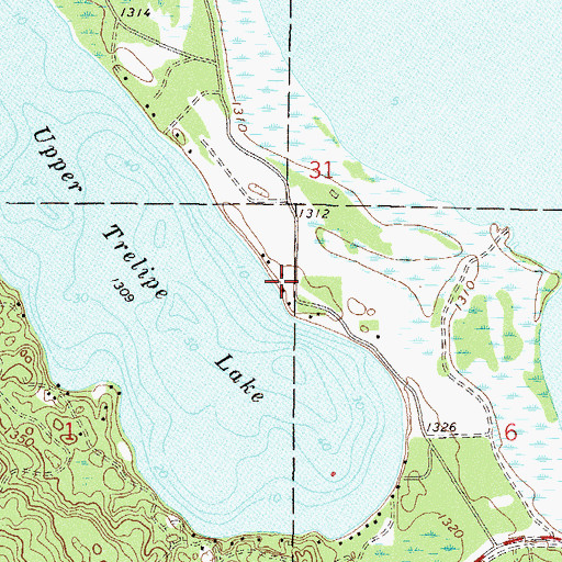 Topographic Map of Snowball, MN