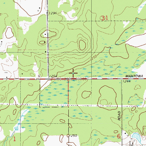 Topographic Map of Carlton County, MN