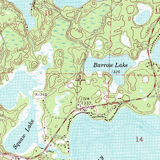 Topographic Map of Cass County, MN