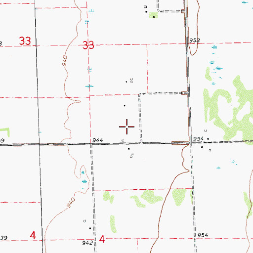 Topographic Map of Clay County, MN