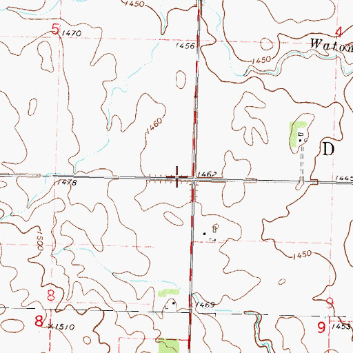 Topographic Map of Cottonwood County, MN