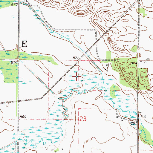 Topographic Map of Dakota County, MN