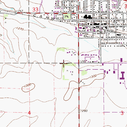 Topographic Map of Dodge County, MN