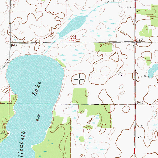 Topographic Map of Isanti County, MN
