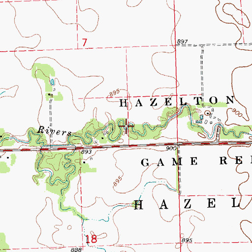 Topographic Map of Kittson County, MN