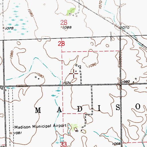 Topographic Map of Lac qui Parle County, MN