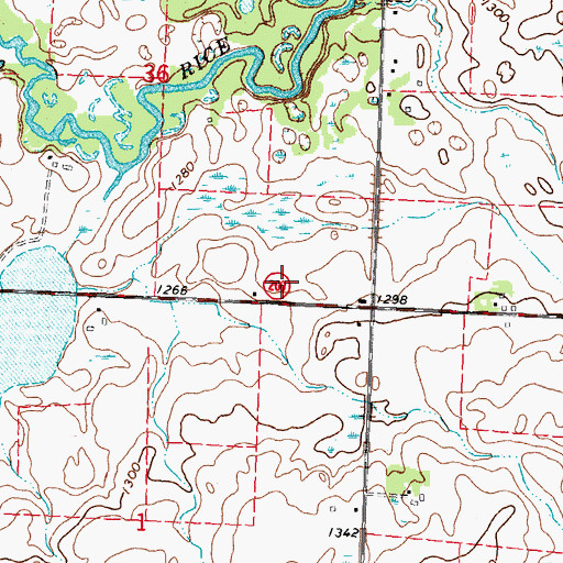 Topographic Map of Mahnomen County, MN