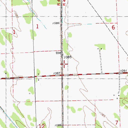 Topographic Map of Marshall County, MN