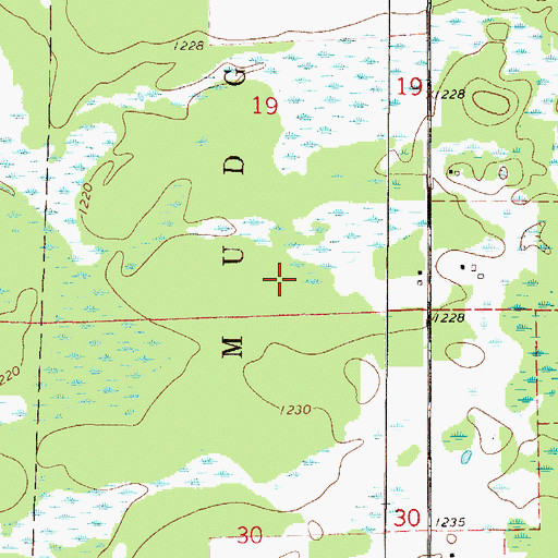 Topographic Map of Mille Lacs County, MN
