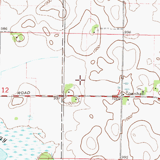 Topographic Map of Nicollet County, MN