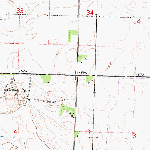Topographic Map of Nobles County, MN