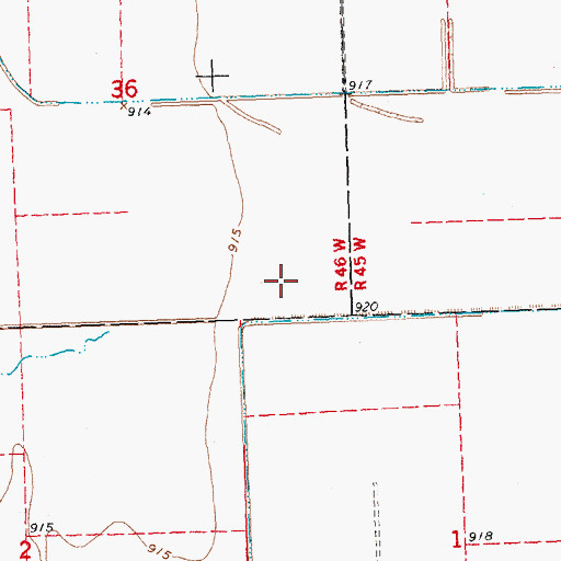 Topographic Map of Norman County, MN